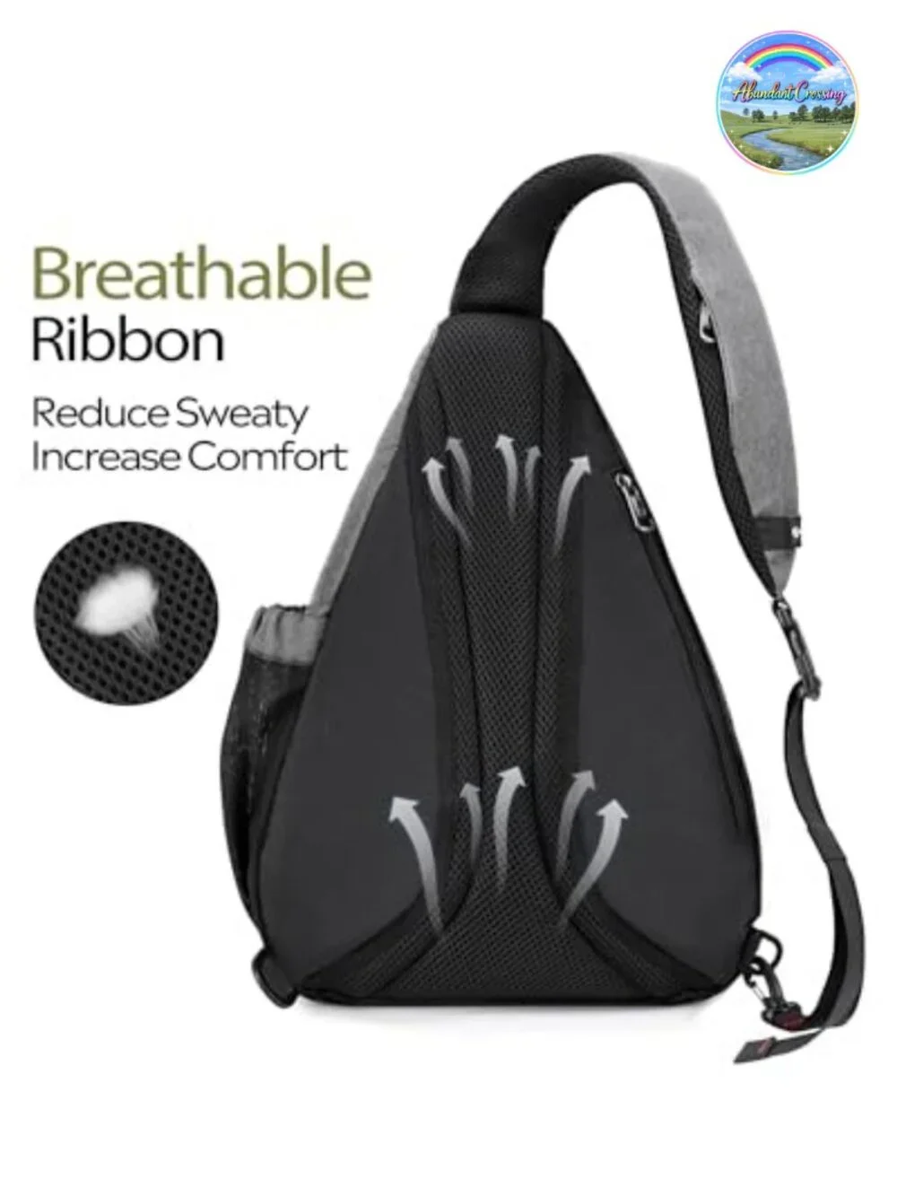 OutdoorMaster Sling Bag Lightweight Hiking Daypack 12L Reversible Strap Travel